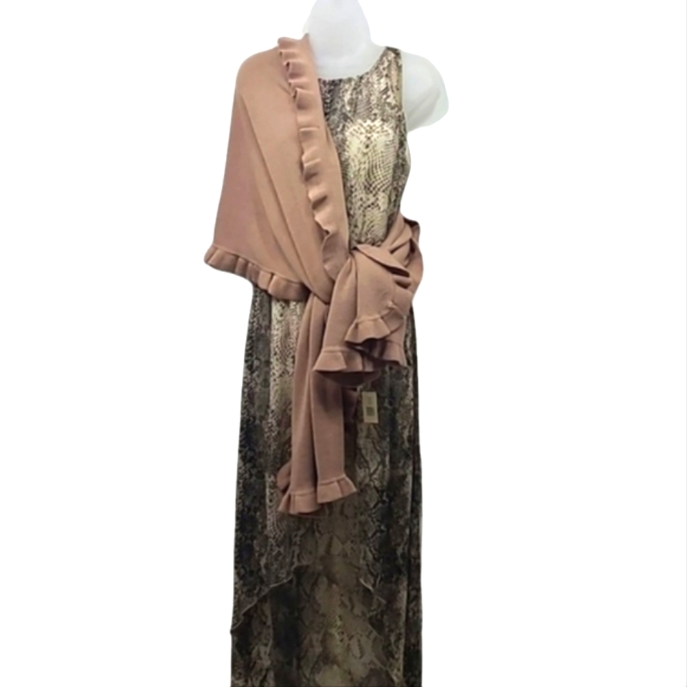 Amanda Smith Acrylic Shawl Sweater Wrap Loose Open Front Cape Blanket Scarf NWT - Picture 5 of 17